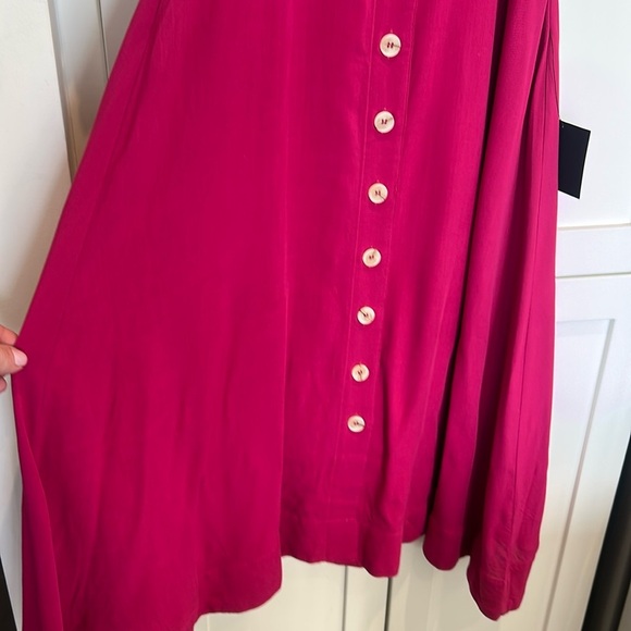 Lulu’s Featured Cutie Berry Pink Smocked Tie-Front Midi Dress Size XS - Picture 14 of 17